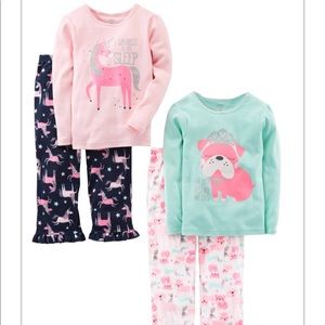 Carters 4-Piece Puppy/Unicorn PJ Set Size 8